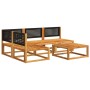 Set de sofás de jardín con cojines 5 pzas madera maciza acacia de , Conjuntos de jardín - Ref: Foro24-3278888, Precio: 464,35...
