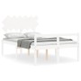 Cama para personas mayores con cabecero madera maciza blanco de vidaXL, Camas y somieres - Ref: Foro24-3195522, Precio: 165,7...