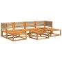 Set de sofás de jardín con cojines 7 pzas madera maciza acacia de , Sofás de exterior - Ref: Foro24-3278862, Precio: 694,36 €...