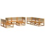Set de sofás de jardín con cojines 9 pzas madera maciza acacia de , Sofás de exterior - Ref: Foro24-3278857, Precio: 1,00 €, ...