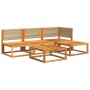 Set de sofás de jardín con cojines 5 pzas madera maciza acacia de , Sofás de exterior - Ref: Foro24-3278848, Precio: 479,49 €...