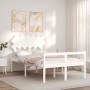 Cama para personas mayores con cabecero madera maciza blanco de vidaXL, Camas y somieres - Ref: Foro24-3195522, Precio: 165,7...