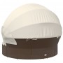 Tumbona cama de jardín con capota y cojines ratán PE marrón de , Camas para exteriores - Ref: Foro24-362253, Precio: 601,21 €...