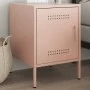 Mesita de noche de acero rosa 36x39x50,5 cm de , Mesitas de noche - Ref: Foro24-842912, Precio: 54,76 €, Descuento: %