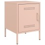 Mesita de noche de acero rosa 36x39x50,5 cm de , Mesitas de noche - Ref: Foro24-842912, Precio: 55,41 €, Descuento: %