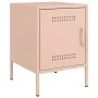 Mesita de noche de acero rosa 36x39x50,5 cm de , Mesitas de noche - Ref: Foro24-842912, Precio: 54,76 €, Descuento: %