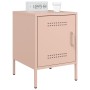 Mesita de noche de acero rosa 36x39x50,5 cm de , Mesitas de noche - Ref: Foro24-842912, Precio: 55,41 €, Descuento: %