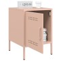 Mesita de noche de acero rosa 36x39x50,5 cm de , Mesitas de noche - Ref: Foro24-842912, Precio: 55,41 €, Descuento: %