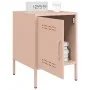 Mesita de noche de acero rosa 36x39x50,5 cm de , Mesitas de noche - Ref: Foro24-842912, Precio: 54,76 €, Descuento: %