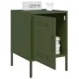 Bedside tables 2 units olive green steel 36x39x50.5 cm by , Nightstands - Ref: Foro24-842919, Price: 93,33 €, Discount: %