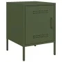 Bedside tables 2 units olive green steel 36x39x50.5 cm by , Nightstands - Ref: Foro24-842919, Price: 93,33 €, Discount: %