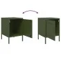 Bedside tables 2 units olive green steel 36x39x50.5 cm by , Nightstands - Ref: Foro24-842919, Price: 93,33 €, Discount: %