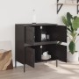 Aparador de acero negro 68x39x79 cm de , Aparadores - Ref: Foro24-842952, Precio: 103,81 €, Descuento: %