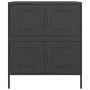 Aparador de acero negro 68x39x79 cm de , Aparadores - Ref: Foro24-842952, Precio: 103,81 €, Descuento: %