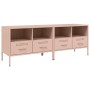 Muebles de TV 2 pzas acero laminado en frío rosa 68x39x50,5 cm de , Muebles TV - Ref: Foro24-843045, Precio: 174,47 €, Descue...