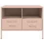 Muebles de TV 2 pzas acero laminado en frío rosa 68x39x50,5 cm de , Muebles TV - Ref: Foro24-843045, Precio: 174,47 €, Descue...