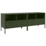 Muebles de TV 2 piezas acero laminado verde oliva 68x39x50,5 cm de , Muebles TV - Ref: Foro24-843051, Precio: 174,47 €, Descu...