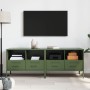 Muebles de TV 2 piezas acero laminado verde oliva 68x39x50,5 cm de , Muebles TV - Ref: Foro24-843051, Precio: 174,47 €, Descu...
