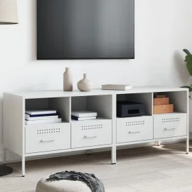 Muebles de TV 2 pzas acero laminado frío blanco 68x39x50,5 cm de , Muebles TV - Ref: Foro24-843053, Precio: 172,51 €, Descuen...