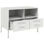 Muebles de TV 2 pzas acero laminado frío blanco 68x39x50,5 cm de , Muebles TV - Ref: Foro24-843053, Precio: 172,51 €, Descuen...
