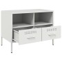 Muebles de TV 2 pzas acero laminado frío blanco 68x39x50,5 cm de , Muebles TV - Ref: Foro24-843053, Precio: 174,47 €, Descuen...