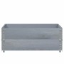 Jardinera de madera maciza de pino gris 100x100 cm de , Maceteros y jardineras - Ref: Foro24-3295401, Precio: 80,88 €, Descue...