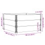 Jardinera de madera maciza de pino marrón 100x100 cm de , Maceteros y jardineras - Ref: Foro24-3295434, Precio: 123,78 €, Des...