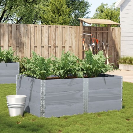 Jardinera de madera maciza de pino gris 150x100 cm de , Maceteros y jardineras - Ref: Foro24-3295441, Precio: 146,75 €, Descu...