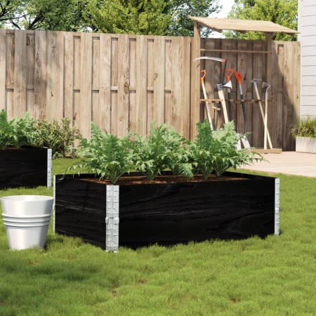 Jardinera de madera maciza de pino negra 120x80 cm de , Maceteros y jardineras - Ref: Foro24-3295848, Precio: 81,97 €, Descue...