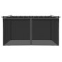 Cenador con paredes de malla acero gris antracita 4x3 m de , Carpas y cenadores - Ref: Foro24-4003912, Precio: 399,87 €, Desc...