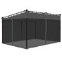 Cenador con paredes de malla acero gris antracita 4x3 m de , Carpas y cenadores - Ref: Foro24-4003912, Precio: 399,87 €, Desc...