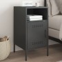 Mesita de noche acero laminado en frío negro 36x39x68 cm de , Mesitas de noche - Ref: Foro24-843066, Precio: 61,24 €, Descuen...