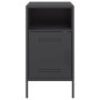 Mesita de noche acero laminado en frío negro 36x39x68 cm de , Mesitas de noche - Ref: Foro24-843066, Precio: 61,24 €, Descuen...
