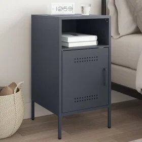 Mesitas de noche 2 unidades acero gris antracita 36x39x68 cm de , Mesitas de noche - Ref: Foro24-843070, Precio: 74,29 €, Des...