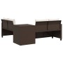 Sofá de jardín en forma de L con mesa y cojines ratán PE marrón de , Conjuntos de jardín - Ref: Foro24-369028, Precio: 287,36...