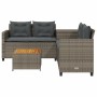 Sofá de jardín en forma de L con mesa y cojines ratán PE gris de , Conjuntos de jardín - Ref: Foro24-369037, Precio: 287,62 €...