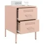 Mesitas de noche 2 unidades acero rosa 36x39x50,5 cm de , Mesitas de noche - Ref: Foro24-842925, Precio: 126,35 €, Descuento: %