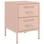 Mesitas de noche 2 unidades acero rosa 36x39x50,5 cm de , Mesitas de noche - Ref: Foro24-842925, Precio: 126,35 €, Descuento: %