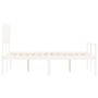Cama para personas mayores con cabecero madera maciza blanco de vidaXL, Camas y somieres - Ref: Foro24-3195522, Precio: 165,7...