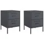 Mesitas de noche 2 unidades acero gris antracita 36x39x50,5 cm de , Mesitas de noche - Ref: Foro24-842927, Precio: 126,35 €, ...