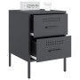 Mesitas de noche 2 unidades acero gris antracita 36x39x50,5 cm de , Mesitas de noche - Ref: Foro24-842927, Precio: 127,79 €, ...