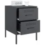 Mesitas de noche 2 unidades acero gris antracita 36x39x50,5 cm de , Mesitas de noche - Ref: Foro24-842927, Precio: 126,35 €, ...