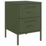 Mesitas de noche 2 unidades acero verde oliva 36x39x50,5 cm de , Mesitas de noche - Ref: Foro24-842931, Precio: 127,79 €, Des...