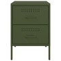 Mesitas de noche 2 unidades acero verde oliva 36x39x50,5 cm de , Mesitas de noche - Ref: Foro24-842931, Precio: 127,79 €, Des...