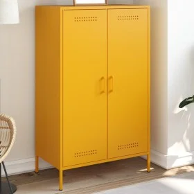 Aparador de acero amarillo mostaza 68x39x113 cm de , Aparadores - Ref: Foro24-842967, Precio: 145,87 €, Descuento: %