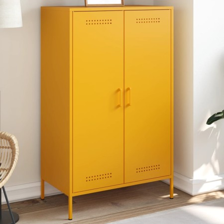 Aparador de acero amarillo mostaza 68x39x113 cm de , Aparadores - Ref: Foro24-842967, Precio: 149,16 €, Descuento: %