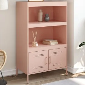 Aparador de acero rosa 68x39x113 cm de , Aparadores - Ref: Foro24-842971, Precio: 126,94 €, Descuento: %
