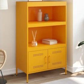 Mustard yellow steel sideboard 68x39x113 cm by , Sideboards - Ref: Foro24-842973, Price: 127,09 €, Discount: %