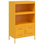 Aparador de acero amarillo mostaza 68x39x113 cm de , Aparadores - Ref: Foro24-842973, Precio: 128,54 €, Descuento: %
