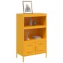 Aparador de acero amarillo mostaza 68x39x113 cm de , Aparadores - Ref: Foro24-842973, Precio: 128,54 €, Descuento: %